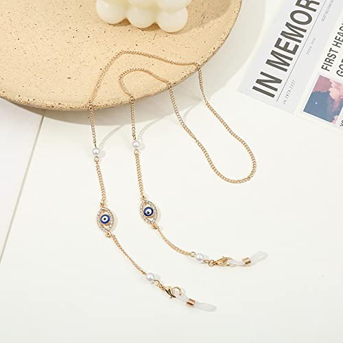 Brillenkette Schwarzes Sonnenbrillen-Ketten-Schlüsselband Für Frauen-Mann-Kristallbrillen-Ketten Anti-Verlorener Kopfhörer-Halter-Mode-Halskette 13