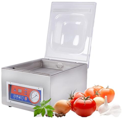 Commercial Vacuum Sealer, Anti-Oxidation Packing Sealing Machine, 1-4 pieces/min Secure Seal Juicy Food Width 26cm Professional Sealing Machine Fresh Meats, Soups, Sauces and Marinades