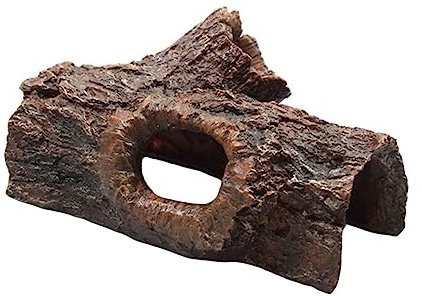 minkissy Aquarium Bark Shape Resin Hideout Für Aquarien Und Reptilienlandschaften Natürliche Umweltfreundliche Dekoration Für Fischtanks Und Terrarien
