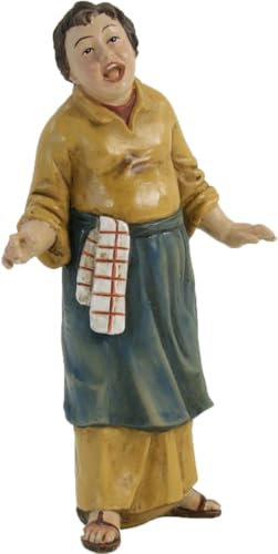 FADEDA Figuras de pesebre pintadas a mano, 9 cm de altura, decoración de mesa de Navidad, accesorios para belén