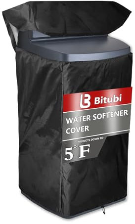 Bitubi Copertura invernale per addolcitore d'acqua, copertura isolante per addolcitore d'acqua per interni ed esterni, con fodera in peluche per prevenire la sudorazione (40 cm di larghezza x 52 cm di