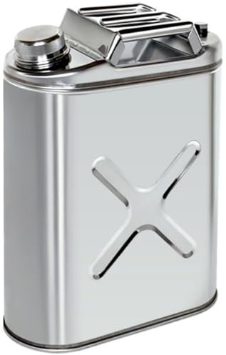 DOCIM Baril de pétrole d'acier inoxydable de bidon d'essence avec le tube de carburant, essence, diesel, huile comestible ou réservoir de stockage d'eau,10L