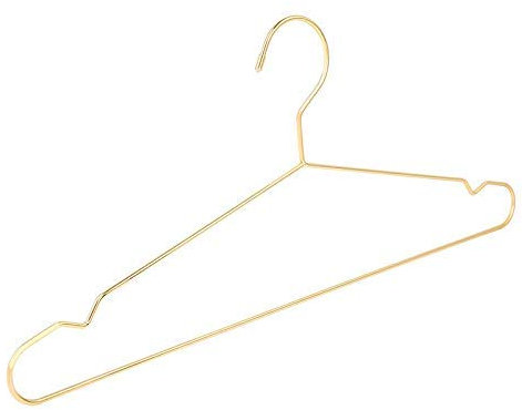 Goldener Metall-Kleiderbügel mit Rille, strapazierfähig, starker Kleiderbügel, Anzugbügel, Drahtbügel (30 Stück/Los)