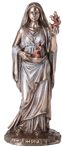 Veronese Design 6 1/4 Inch Hestia Greek Goddess of Home and Hearth Cold Cast Resin Bronze Finish Sculpture