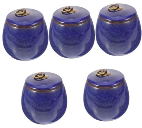 YARNOW 5stücke Pet Urn Für Katzen Und Hunde Keramik Urne Zur Aufbewahrung Von Tierasche Erinnerungsstück Handgefertigte Gedenkurne Mit Deckel Hochwertige Tiergedenkstätte