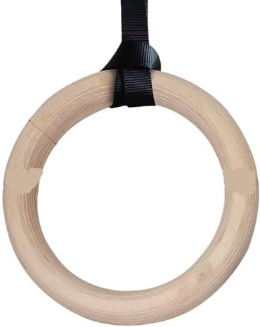 EKalgretrA Turnringe Holz 28/32MM Fitness Holz Gymnastik Ringe Hause Fitness Ausrüstung Gymnastik Ausrüstung Indoor Gymnastik Fitness Ringe Sport Ringe(28mm Single Ring)