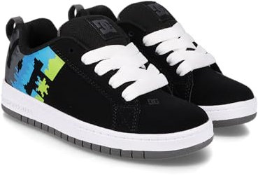 Dc Shoes Court Graffik Sneaker, Black Multi White, 13 UK Child