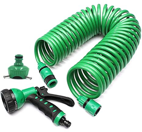 Garden Hose Extendable Telescopic Spiral Pipe EVA 15m Tube for Home Garden Patio Cleaning for Garden Lawn Pool Pond