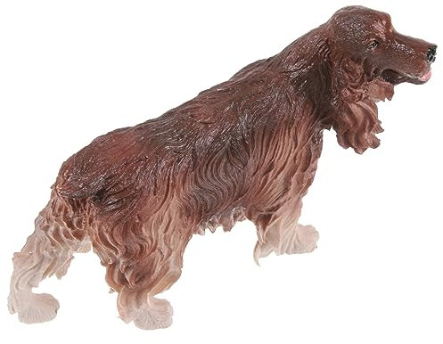 TOBBOMEY Realistische Kunststoff Cocker Spaniel Figur Deko Hund Spielzeug Modell Für Kinderzimmer Und Wohnraum Langlebige Kleine Hundedekoration Naturgetreue Kunststoff Tierfigur Ornamente
