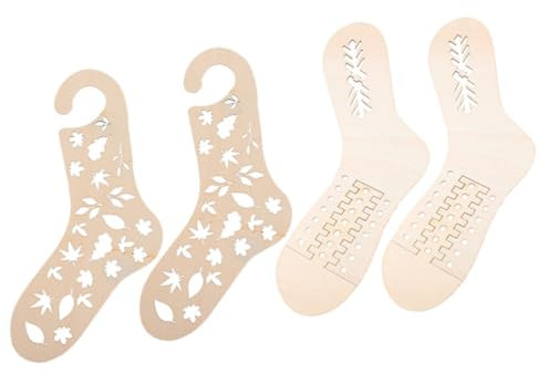Generisch 4 Stück Sockenstrickmodell Garn Zum Häkeln Blocker Zum Stricken Von Hohlräumen Gestrickt Hersteller Häkelgarn Maschine Sockenblocker Zum Stricken Stricker Strickset Beige Holz
