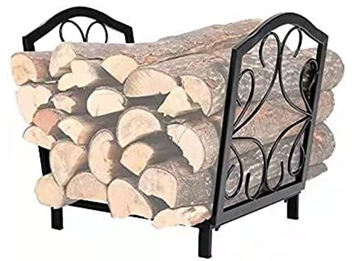Étagère à bois de chauffage pour un rangement efficace des bûches, support de bois en métal durable pour cheminée, terrasse et jardin