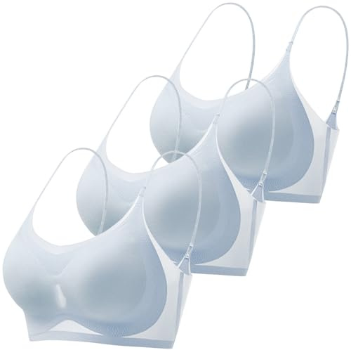 Cocila Reggiseno in Cotone Invisibile Schiena Nuda Coppette Adesive A Fascia Push Up Reggiseni Sportivi Sostegno Contenitiva Donna Seno Bretelle Staccabili Abbottonato Davanti Mutande E