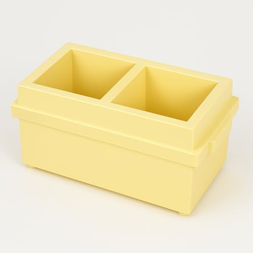 Cubiera in Poliuretano per Provino in Calcestruzzo doppio posto 10x10cm, Made in Italy - Stampo Riutilizzabile Professionale - Cubiera per Cemento Certificata e Resistente