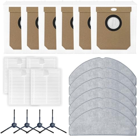 Eficiente Kit de Recambio de Filtros, Paños y Cepillos Laterales para Aspiradora Conga 8490