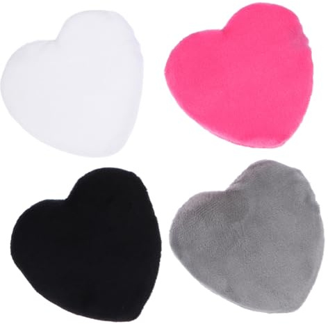 VALICLUD 4stücke Herzförmige Baumwollpuderquaste Make-up-puff Kosmetikquasten Lose Puderquaste Für Gesichtspuder Für Mineralpuder Und Körperpuder