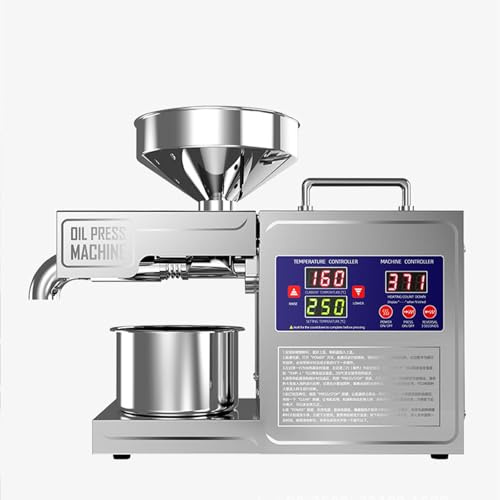 Lissontine Upgraded Kitchen Oil Press Machine Electric Automatic Oil Press Propose Organic Oil Expeller for Coconut Flax Peanut Castor Perilla Seed Canola Cocoa Beans Sesame Home820W