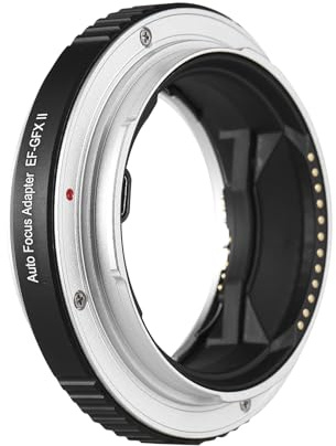 Camera Lens Adapter Ring Auto Focus Aluminum Alloy Replacement for Canon EF Mount to GFX Medium Format Compatible with Fuji GFX100 GFX100S GFX50 GFX50S