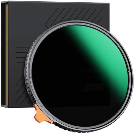 -X Filtre ND Variable ND2-N400 37-105 mm Filtre d'objectif d'appareil Photo à densité Neutre réglable 28 Couches avec revêtement étanche(52mm)