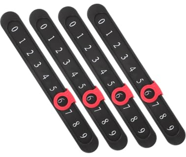 Mikinona Compteur de Score Billard 5pcs en Plastique Noir Design Élégant, Facile à Nettoyer pour Suivi Précis des Scores de Jeux de Table