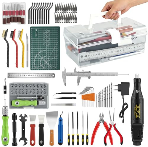 135PCS 3D Drucker Zubehör & Werkzeug Set – Professionelles Reinigungs-Kit mit Düsenreinigungsnadeln, Entgrater Werkzeug, Pinzette, Zangen & Montagewerkzeug – Für Reparatur, Wartung & Nachbearbeitung