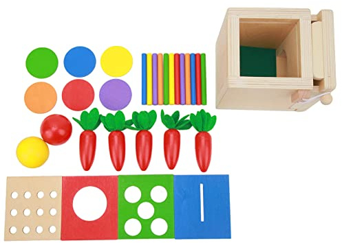 Yctze Caja de Monedas 4 en 1, Palo, Zanahoria, Cosecha y Juguete de Juego, Actividad de Aprendizaje para Niños Mayores de 3 Años