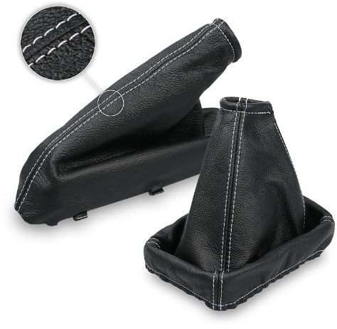 Tuning Hero 5901685861335 Set Schaltmanschette und Handbremsmanschette ohne Rahmenzubehör Schwarz