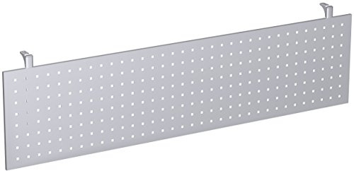 Gera Möbel 4 Fuß Flex Knieraumblende, Tischzubehör, Metall, Silber, 180 x 6.5 x 40 cm