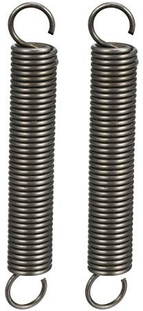 Sourcing Map Ressort de Traction à Double Crochet - Fil Diamètre 0,047, OD 0,39, Longueur 2.76 - Acier, Petit, 2 Pièces