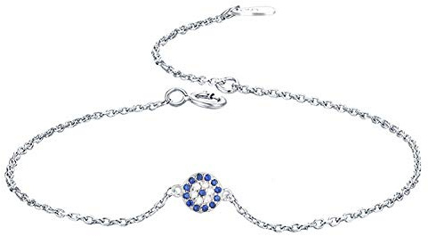 YAZILIND S925 Sterling Silver Bracelet Female Devil's Eye Retro Exquisite Blue Eyes Personalized Jewellery Women Friendship Bracelets