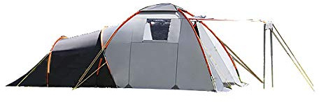 dwt Campingzelt Nova für 4 Personen, 265x480x195 cm, wasserdichtes Familienzelt mit Stehhöhe, UV-beständiges Polyester 75D, Größe:Gr. 5