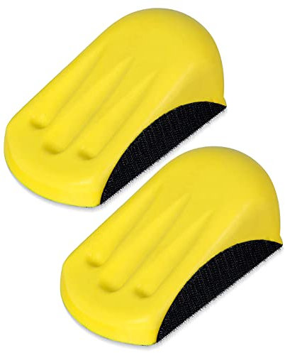 VIBRATITE 5 Inch Mouse Sanding Blocks, Hook & Loop Hand Sander, 2PCS