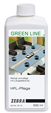 Zebra HPL Pflegemittel für Tischplatten 500ml - Green Line Pflege für Gartenmöbel