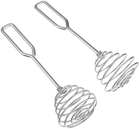 BESTonZON Frusta a spirale in acciaio inox, 2 pezzi, per salsa, schiumatore, utensile da cucina multifunzione