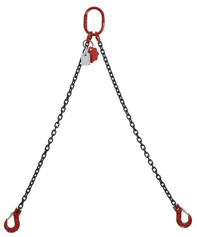 kaiserkraft | Anschlagkette GK8 | Tragfähigkeit 1600 kg | Kettenstärke 6 mm | Nutzlänge 1 m | 2-strängig