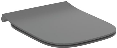 Ideal Standard i.life B Sedile WC, forma angolare, Sedile a chiusura rallentata e Opzione di sgancio rapido, in robusto duroplast – Grigio (360x450x45 mm)