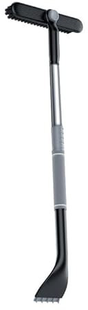 Hixingo 2-in-1 Eiskratzer Auto mit Besen, Abnehmbarer Effektiver Schneebesen Auto für PKW, LKW und SUV (Grey 9742B)
