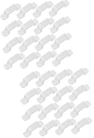 Angoily 200 Stück Schnallen-Led-Leuchtstoffröhren-Clips Transparente Befestigungshalterung Transparente Standleuchten-Streifenhalterungen Transparentes Klebeband Led-Leuchten