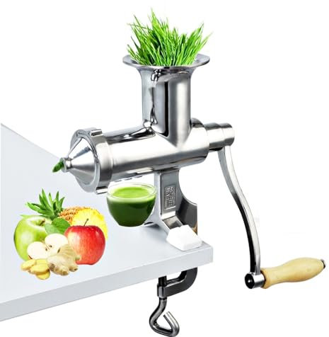 JAYEUW Spremiagrumi manuale in acciaio inox, spremiagrumi, spremiagrumi, succo di mele, utensili da cucina, 32 x 20 x 12 cm