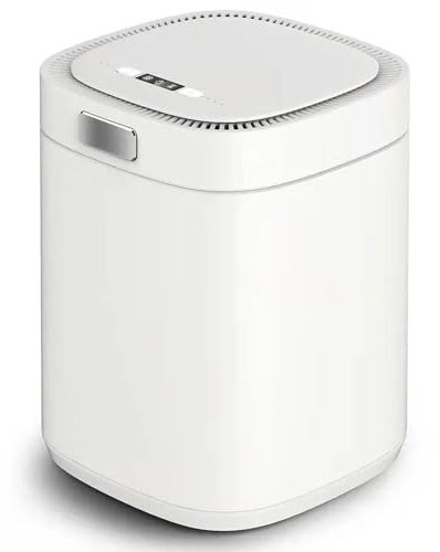 Qiang Compostiera Elettrica da Cucina 2,5L,Compostiera per Riciclare I Rifiuti Organici con Rivestimento Antiaderente,Trasforma I Rifiuti Alimentari in Compost per Piante,White