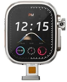 Reloj inteligente Android DW99 S9 Ultra 4G con cámara giratoria, WiFi, GPS, tarjeta SIM, 2.2 pulgadas, reloj inteligente Amoled Play Store (naranja plateado, 2+16G)