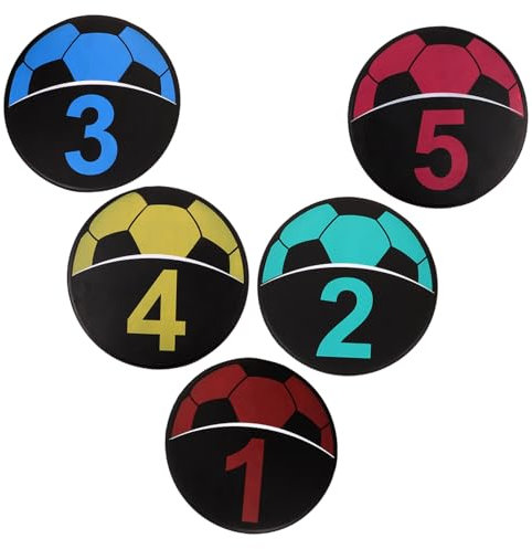 HONMEET Fußball Trainingsmarkierungen 5 Stück Sportmarker Für Fußball Basketball rutschfeste Bodenpunktmarkierungen Leicht Und Langlebig