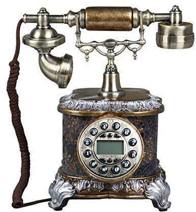 BQFDHFSF Telefono Telefono retrò Resina Home Office Telefono Fisso Soggiorno Artigianato Mobili Telefono Fisso 25 * 30 * 21 cm