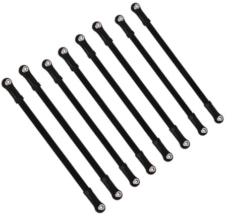 ibasenice 8pc Aluminum Alloy Pull Tie Rod Set for Rc Cars Model Car Accessories Fit