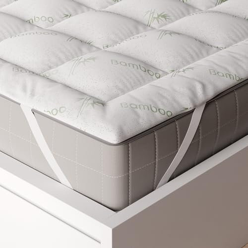 Niagara Bambus Matratzen Topper 160x200x2cm, kühlend, atmungsaktiv für Rückenschmerz-Linderung, Tiefe Taschen für 20-50 cm Matratzen