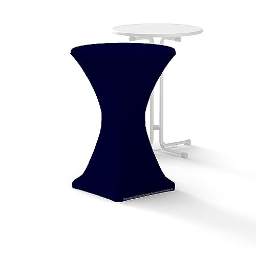 Stehtischhusse Premium, dunkelblau - Navy-blau, 80cm,Hotel Qualität, Made by Munich-Sales