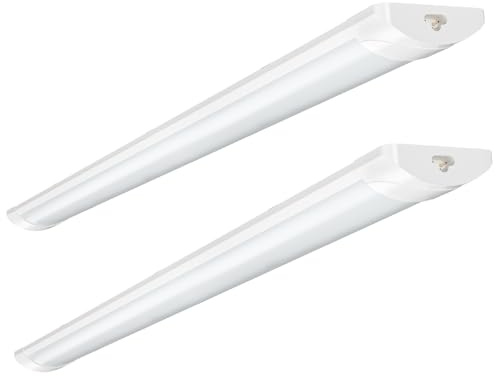 Bellanny LED Feuchtraumleuchte 90CM Werkstattlampe | 30W 3600LM Verknüpfbar LED Werkstatt Deckenleuchte Röhre Licht, IP54 Wasserdicht 6500K Kaltweiß Lampe für Wohnzimmer Büro Garage Küche Keller,2Pcs