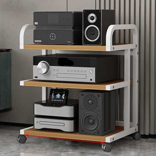 HYDTGZ Soporte para Reproductor de Discos de Audio Vídeo, Estante para Consola de Videojuegos DVD, para el Hogar, la Oficina el Cine,B,50x40x65cm