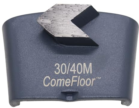 Concrete Floor Grinding Disc, Diamond Metal Grinding Shoes for Concrete Preparation & Thin Epoxy Remove, Compatible with HTC Grinders, Single Segment 30/40 Grit Medium Bond, Pack of 9