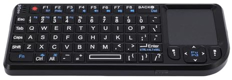 Jectse Teclado Inalámbrico, Panel Táctil de 2.4 GHz Incorporado, Teclados de Computadora, 69 Teclas de Retroiluminación USB Toque Touchpad Keyboard para Tableta de Computadora Portátil