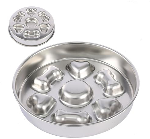 Hundenapf aus Edelstahl | Metal Slow Feeder Hundenapf | Verhindert Blähungen Anti Schling Napf Hund für eine gesündere Ernährung, Trocken- und Nassfutter
